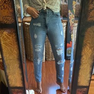 High Rise light wash jeans
